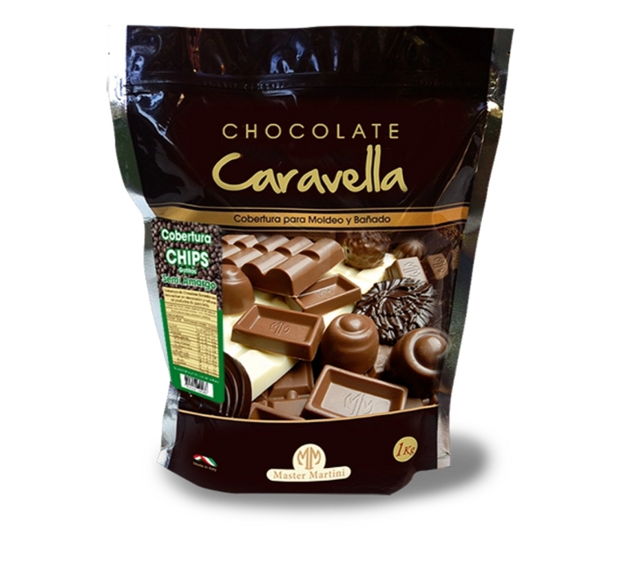 CHIPS DE CHOCOLATE CARAVELLA SA CAJA 12X1 KILOS.