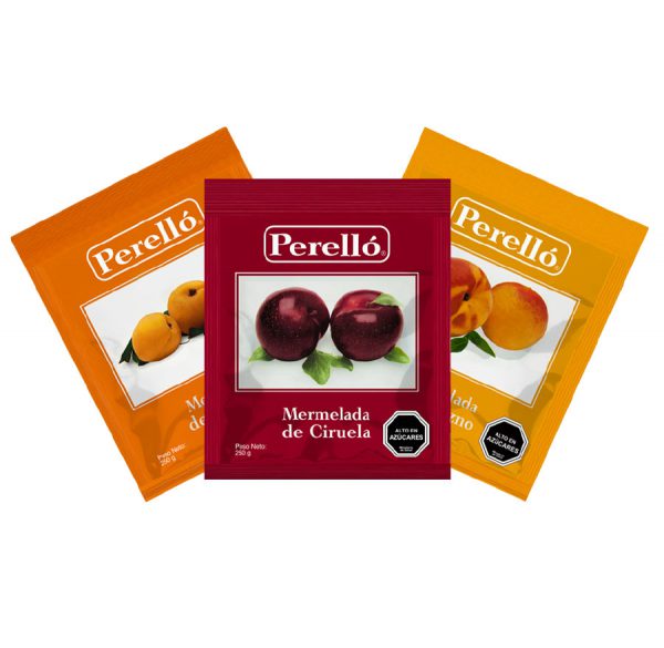 MERMELADAS PERELLO VARIEDAD DE SABORES CAJA DE 24X250 GRS.