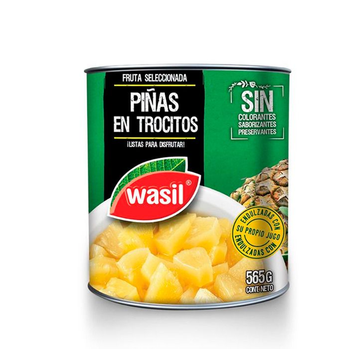 Caja de Piña Cubitos Wasil 24×560 grs.