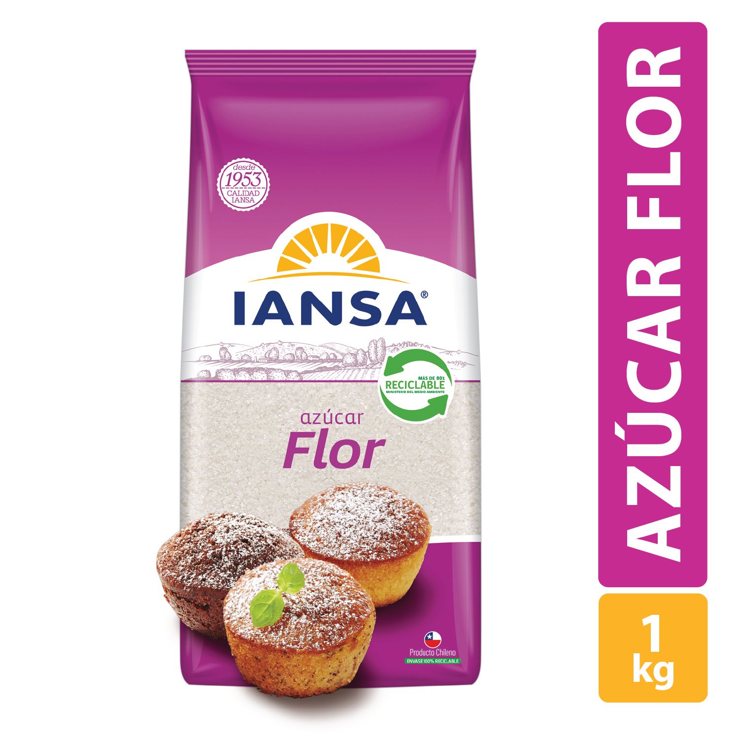 Caja de Azucar Flor IANSA 12×1 Kilos.