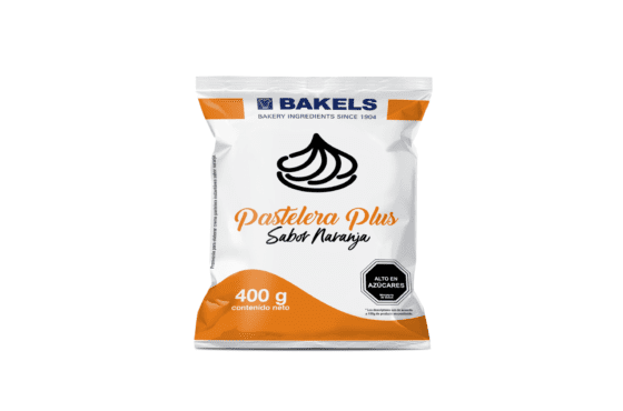 CREMA PASTELERA PLUS SABOR NARANJA BAKELS CAJA 12X400 GRS.