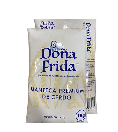 MANTECA CERDO PREMIUM DOÑA FRIDA CAJA 20X1 KILOS.