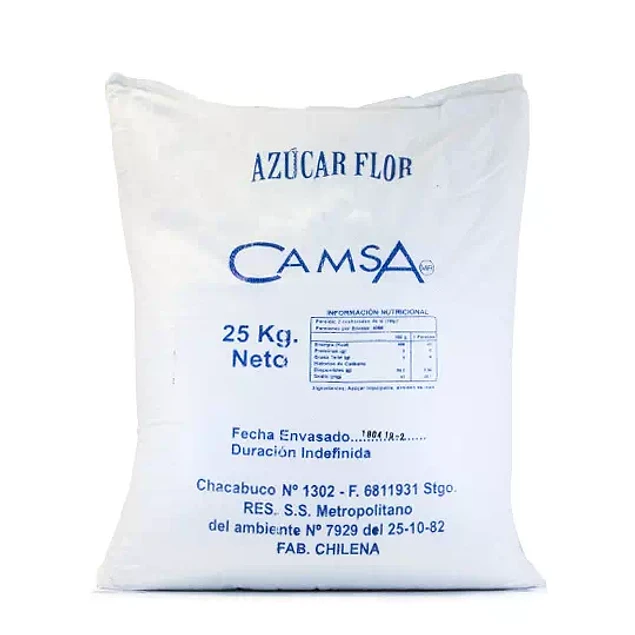 AZUCAR FLOR EXTRA FINA CAMSA GRANEL SACO 25 KILOS.