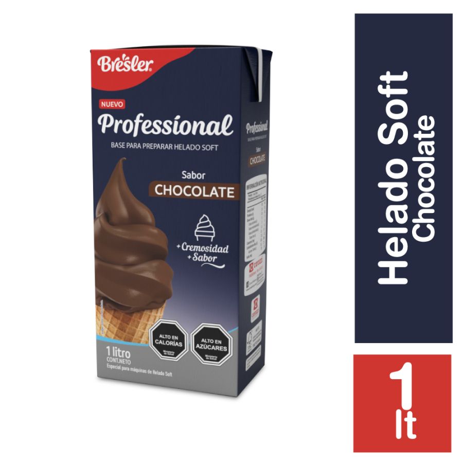 BASE PREPARADO HELADO SOFT BRESLER CHOCOLATE 12X1 LITROS.