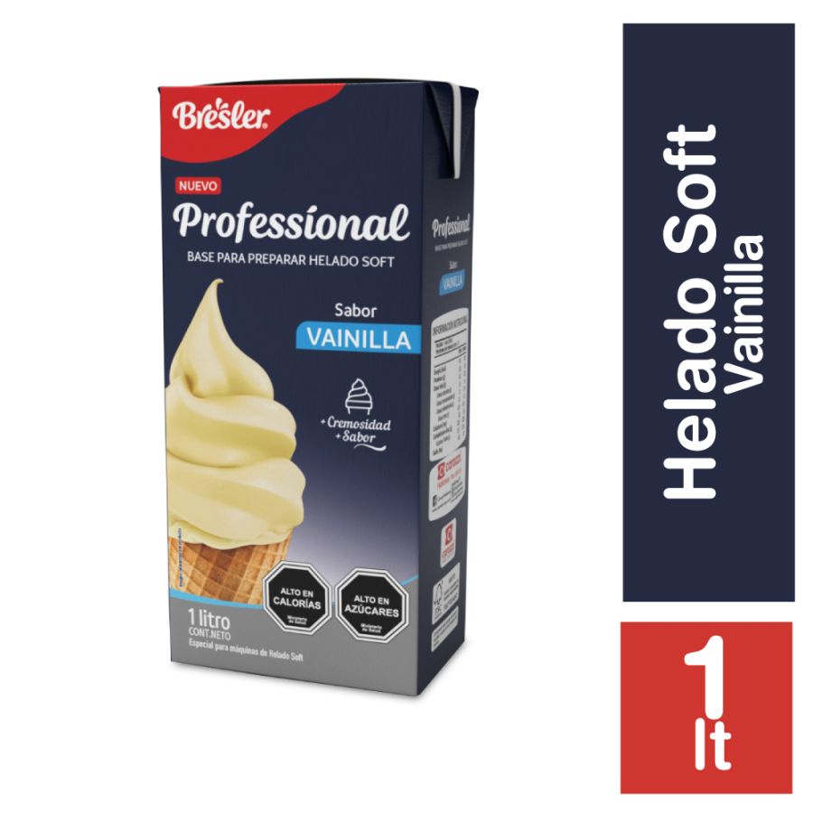 BASE PREPARADO HELADO SOFT BRESLER VAINILLA 12X1 LITROS.