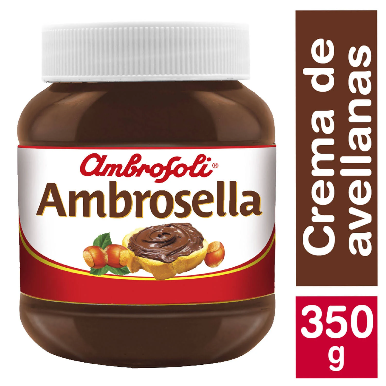 CREMA DE AVELLANA CON CACAO AMBROSELLA 12X350 GRS.