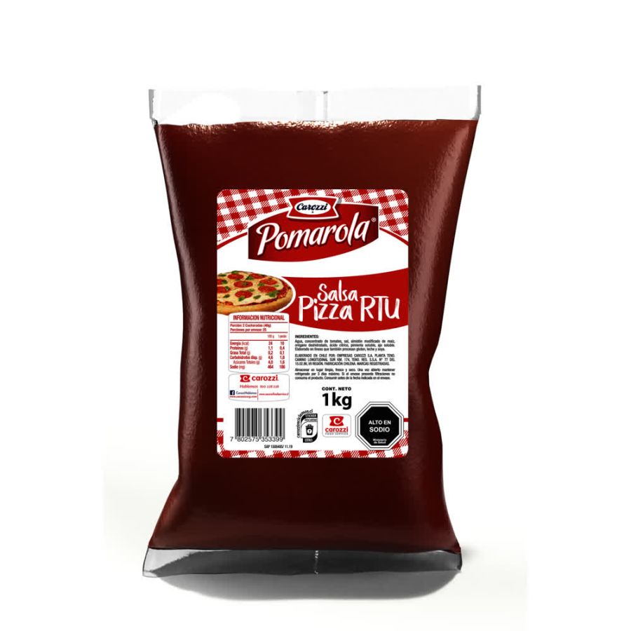 SALSA PIZZA RTU CAROZZI 10X1 KILO.