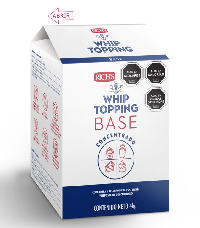 CREMA VEGETAL RICHS WHIP TOPPING BASE