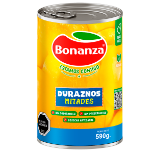 DURAZNOS MITADES BONANZA 590 GR.